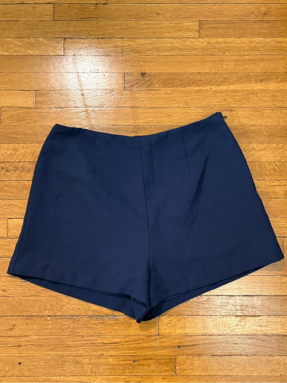 Women's Navy High-Waist Tailored Shorts